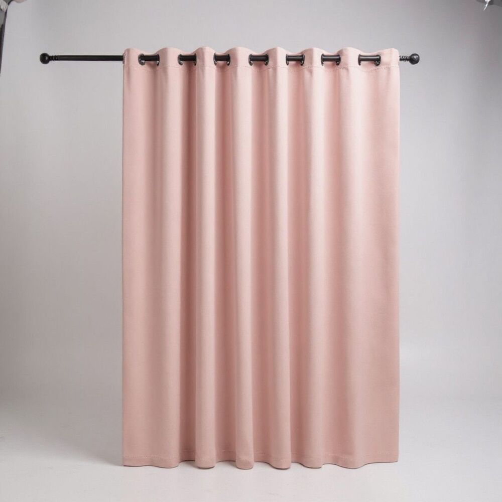 Deconovo Pink Blackout Curtain Panel Grommet Top 100 in L x 95" H Divider